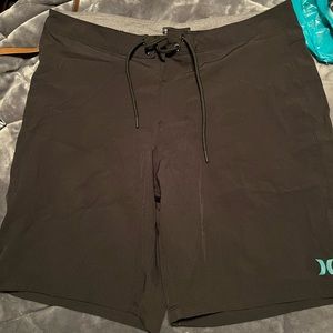 Black Hurley swim trunks